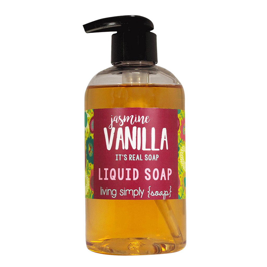 Jasmine Vanilla Liquid Soap living simply soap